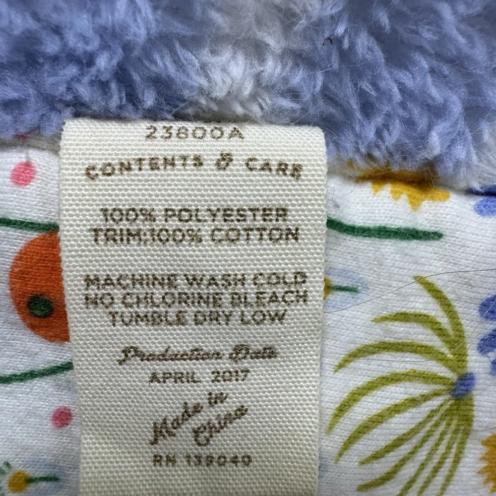 Matilda Jane Throw Blanket Botanical Striped Fleece Ruffle Floral 60